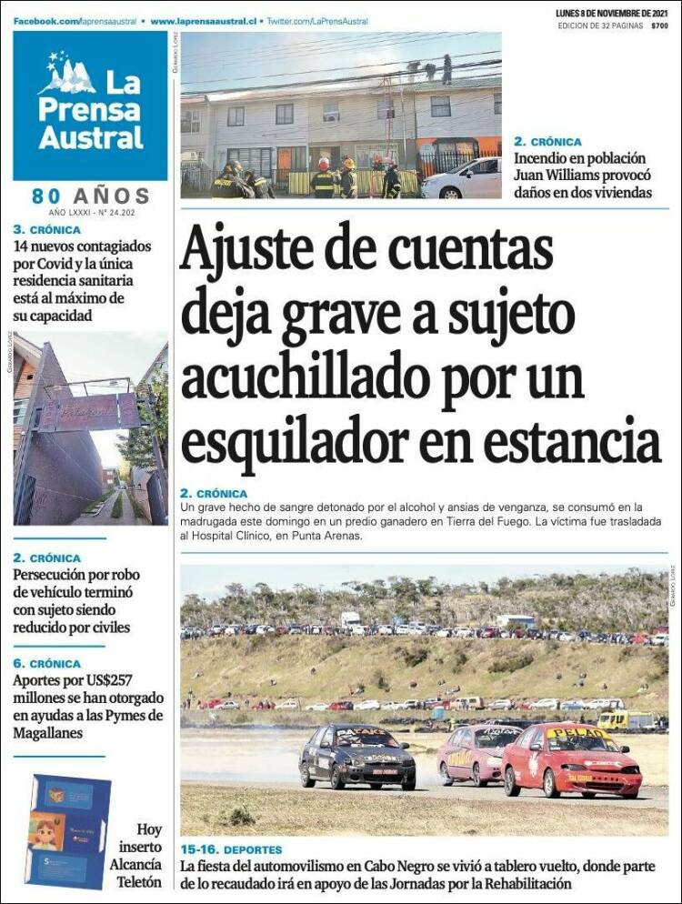 Portada de El Magallanes (Chile)