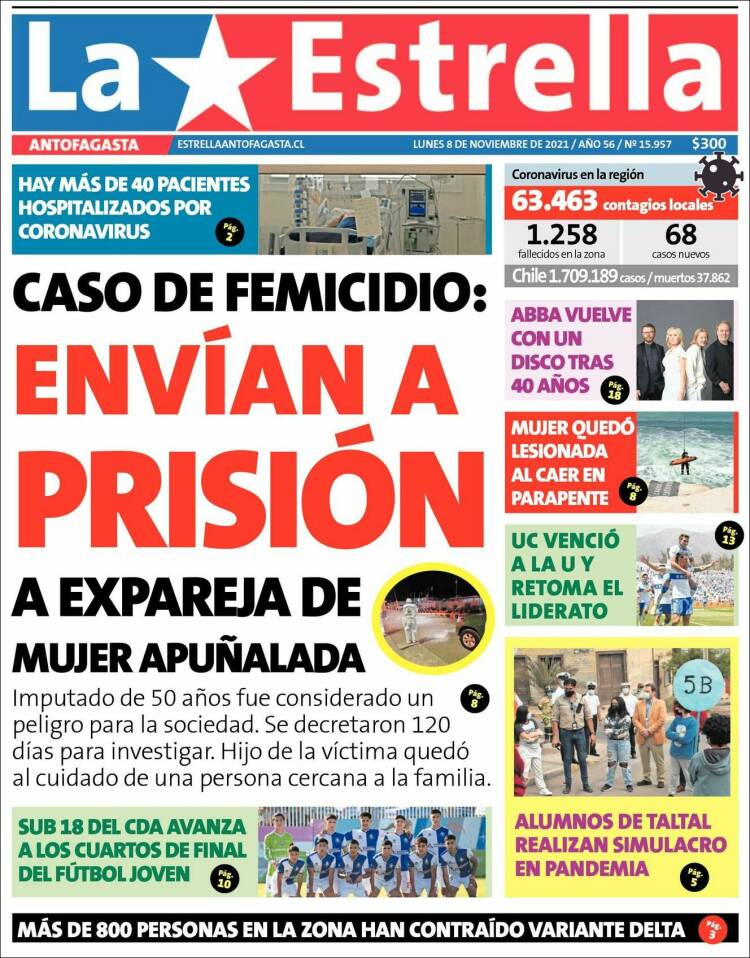 Portada de La Estrella del Norte (Chile)