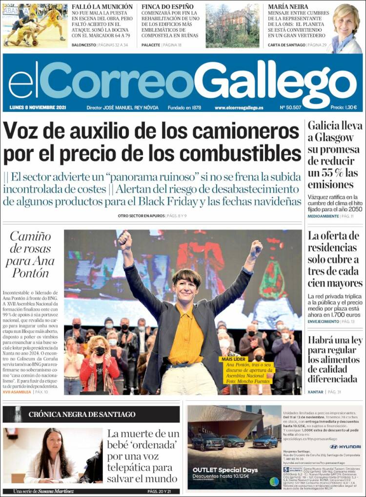 Portada de El Correo Gallego (Espa&ntilde;a)