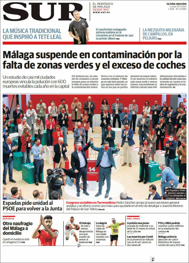 Portada de Diario el Sur (Espa&ntilde;a)