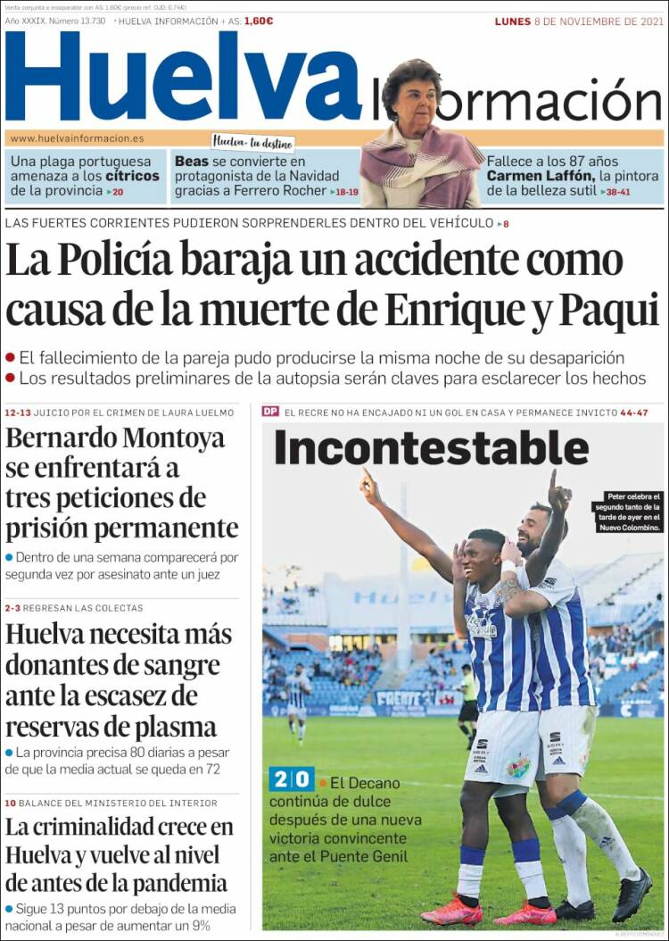 Portada de Huelva Información (Espa&ntilde;a)