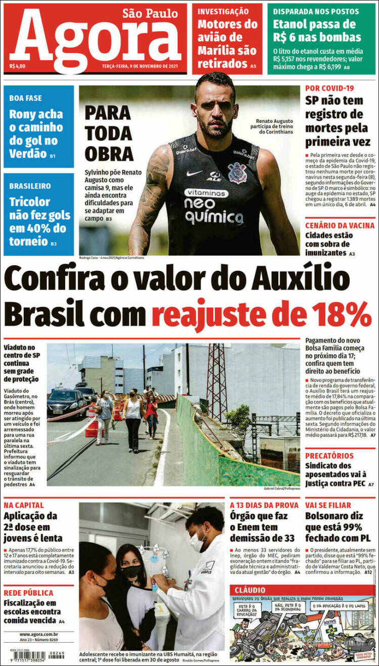 Portada de Agora São Paulo (Brasil)