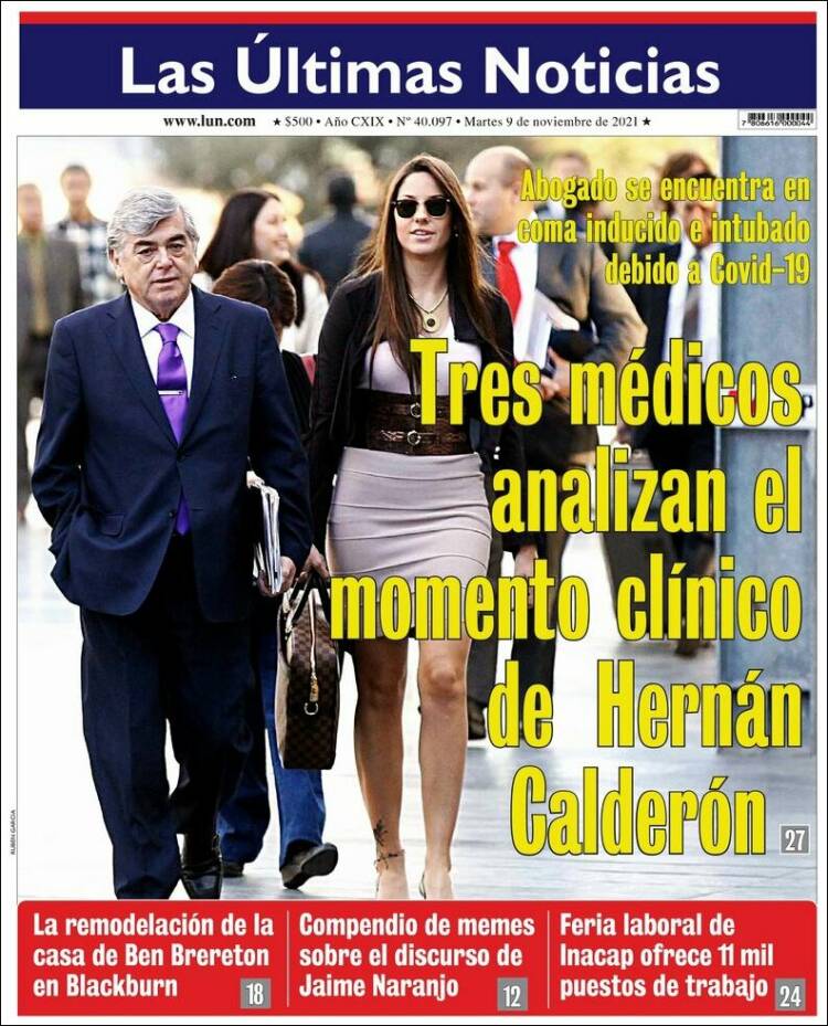 Portada de Las Últimas Noticias (Chile)