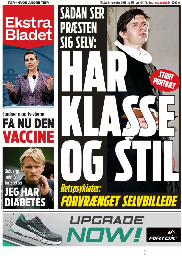 Portada de Ekstra Bladet (Dinamarca)