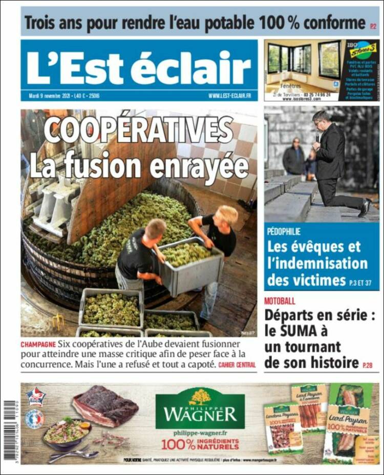 Portada de L'Est Eclair (Francia)