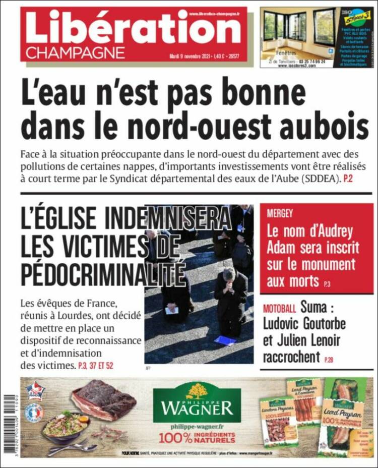Portada de Libération Champagne (Francia)