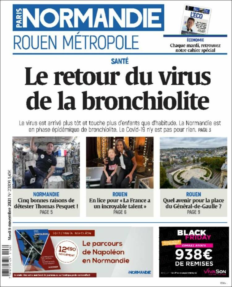 Portada de Paris Normandie (Francia)