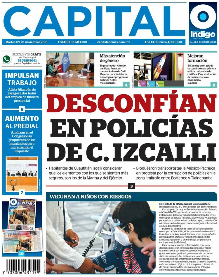 Portada de Capital México (México)