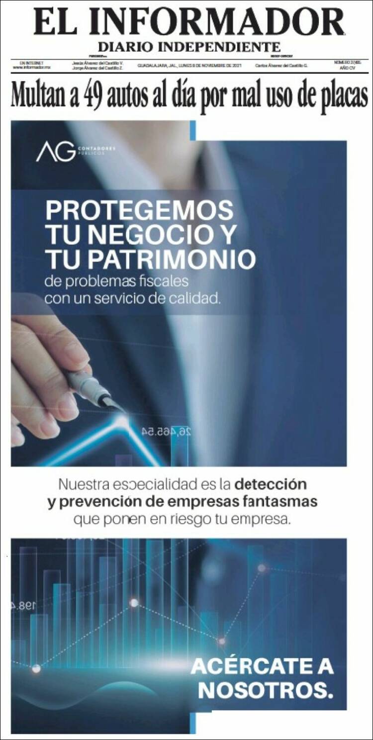 Portada de El Informador (México)