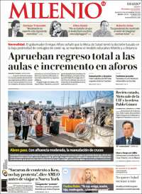 Portada de Milenio - Jalisco (México)