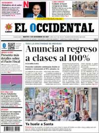 Portada de El Occidental (México)