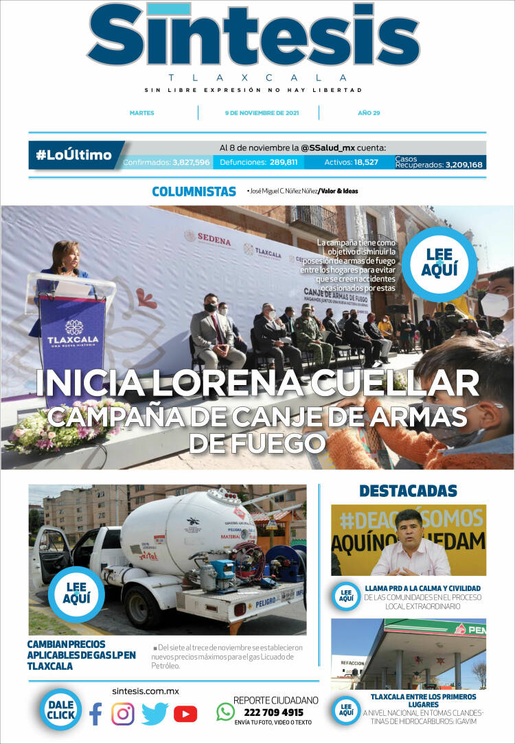 Portada de Síntesis de Tlaxcala (México)