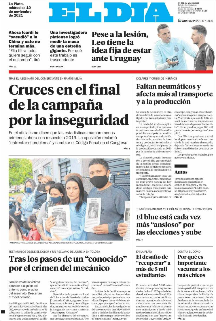 Portada de El Día de la Plata (Argentina)