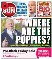 Portada de The Toronto Sun (Canadá)