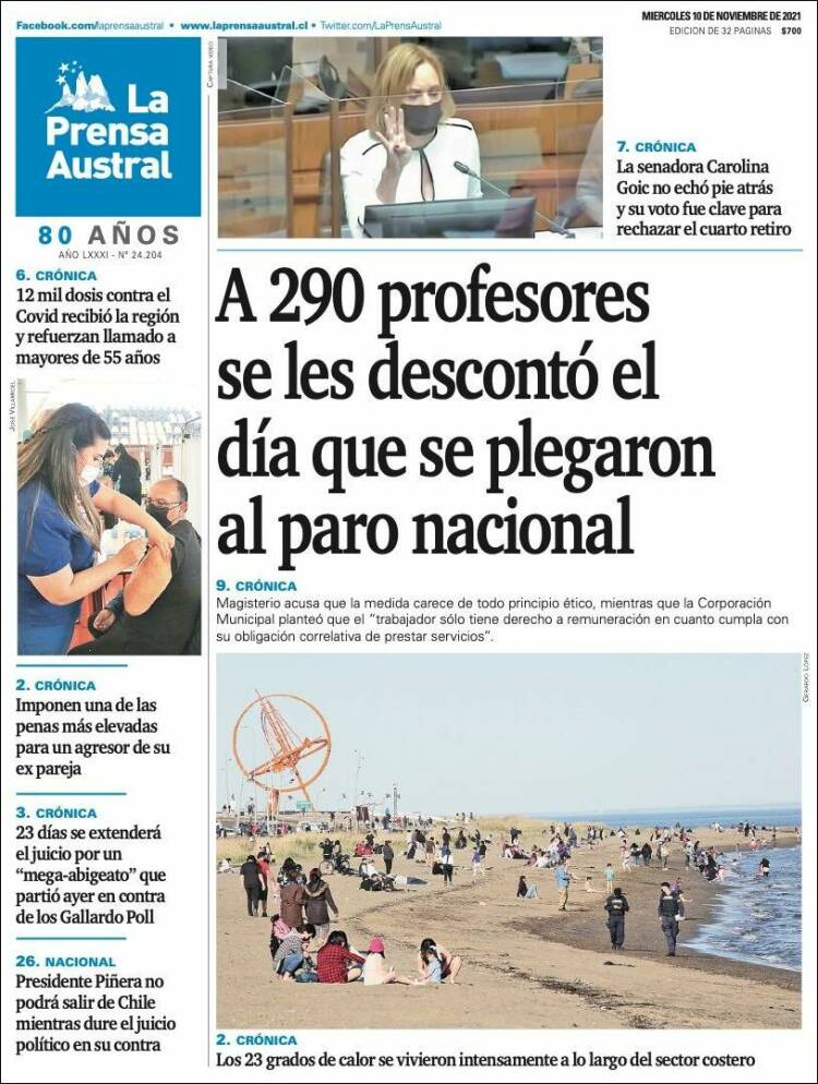 Portada de El Magallanes (Chile)