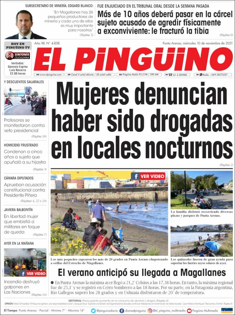 Portada de El Pingüino (Chile)