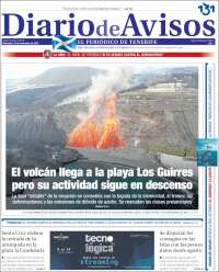 Portada de Diarios de Avisos (España)