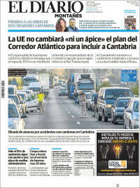 Portada de El Diario Montañés (España)