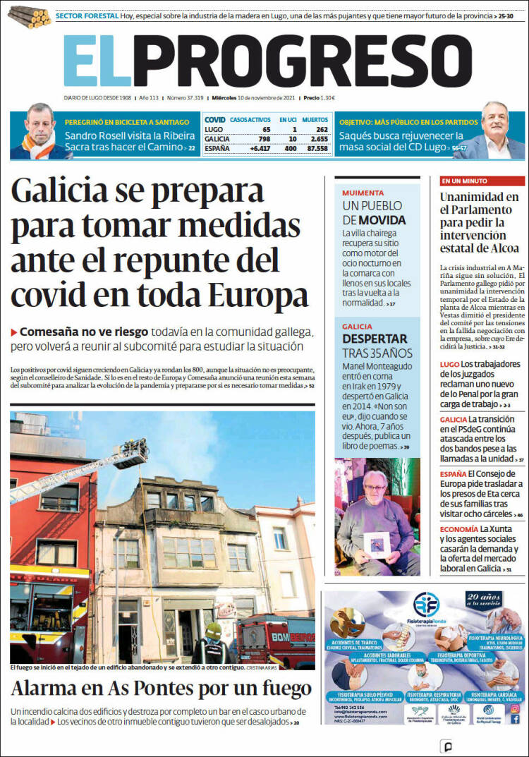Portada de El Progreso (España)