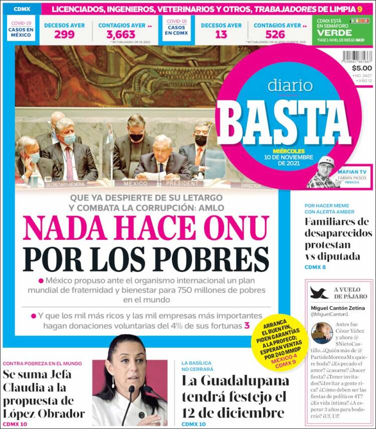 Portada de Diario Basta (M&eacute;xico)