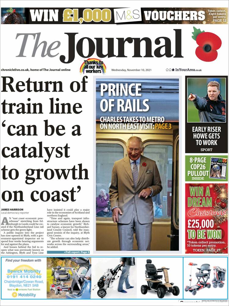 Portada de The Journal (Reino Unido)