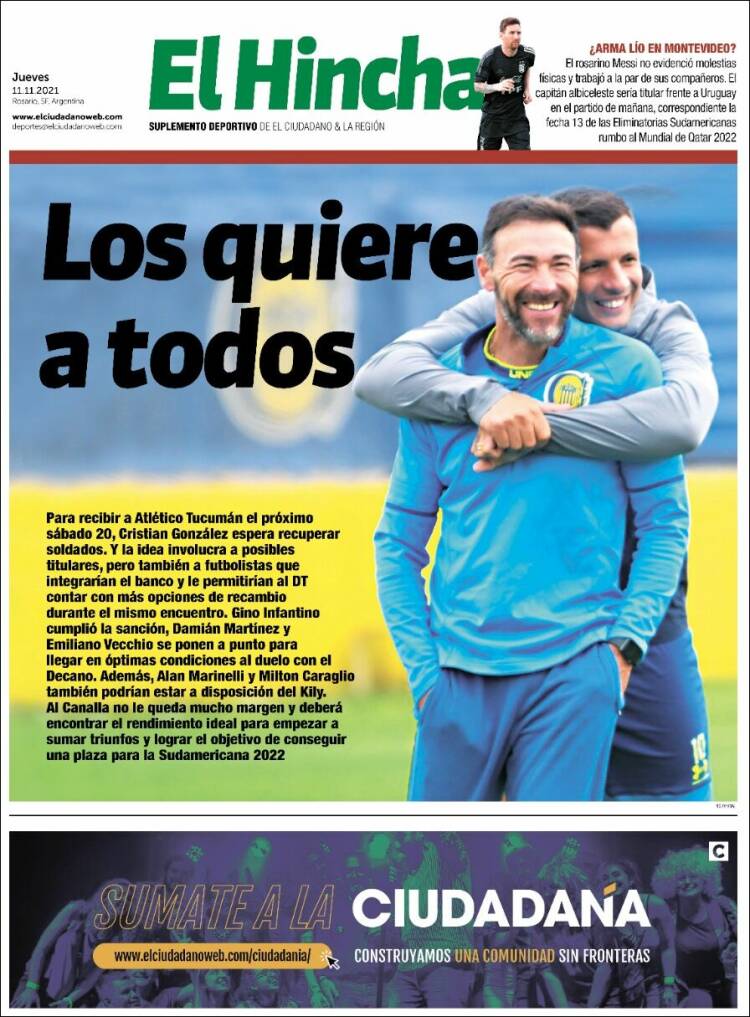 Portada de El Hincha (Argentina)