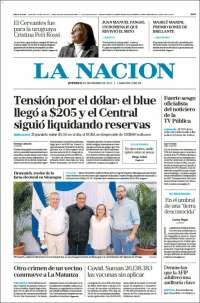 Portada de La Nación (Argentina)