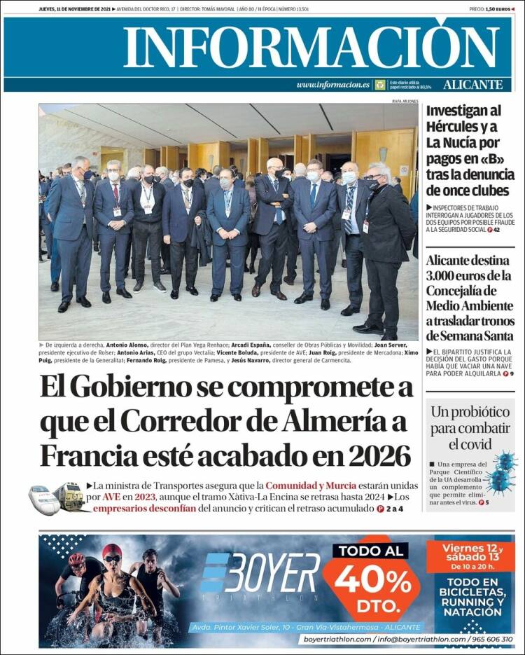 Portada de Diario Información (España)