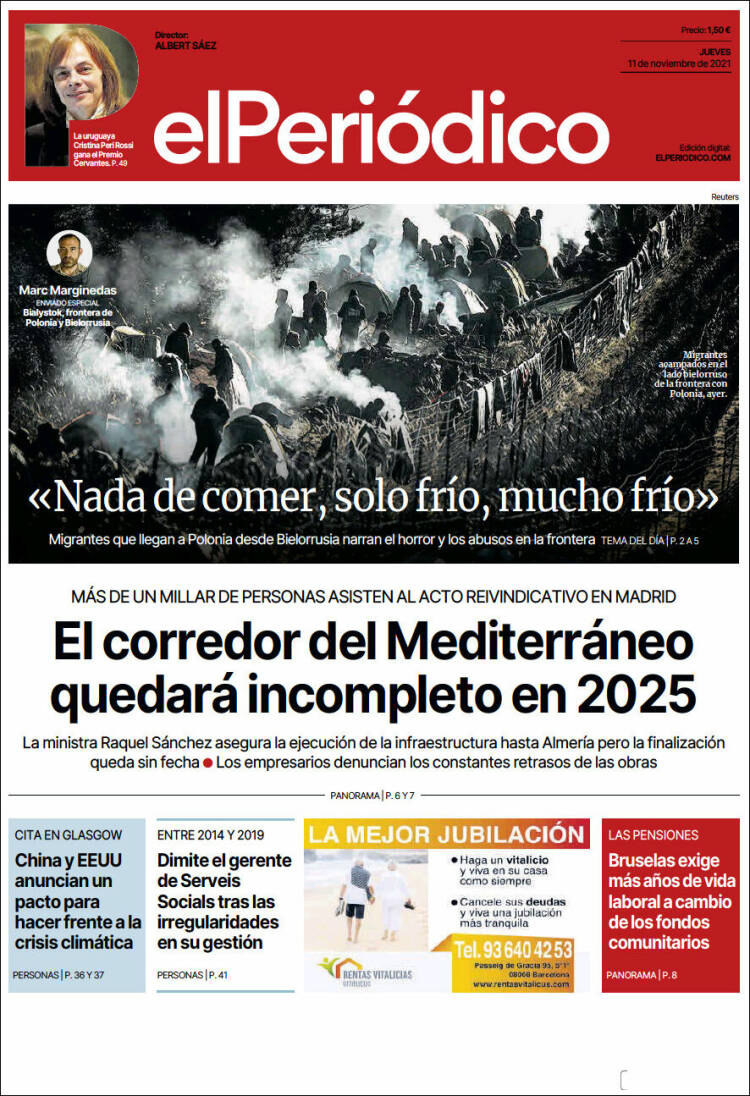Portada de El Periódico (España)