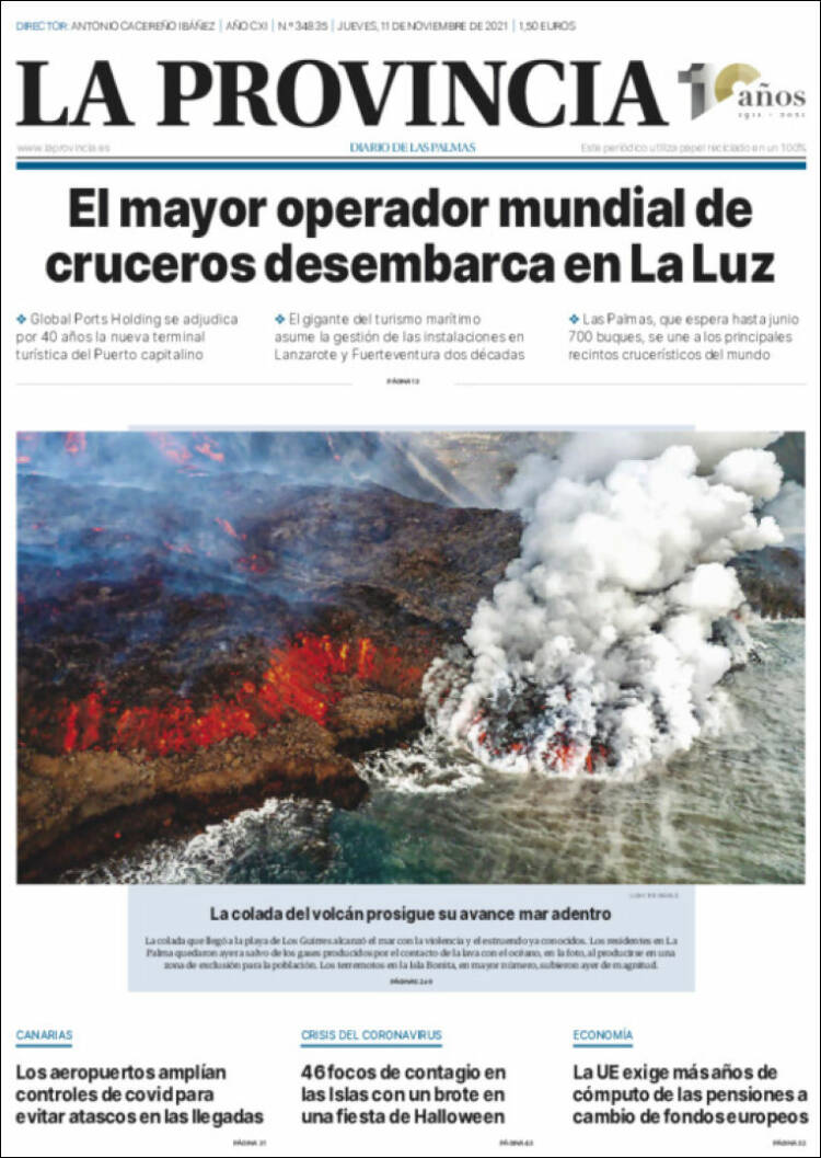 Portada de La Provincia (España)