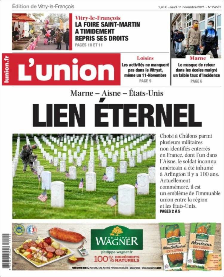 Portada de L'Union (Francia)