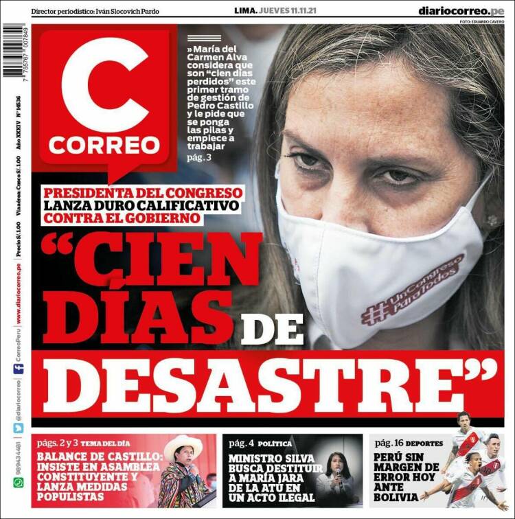 Portada de Diario Correo (Per&uacute;)