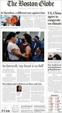 Portada de Boston Globe (USA)