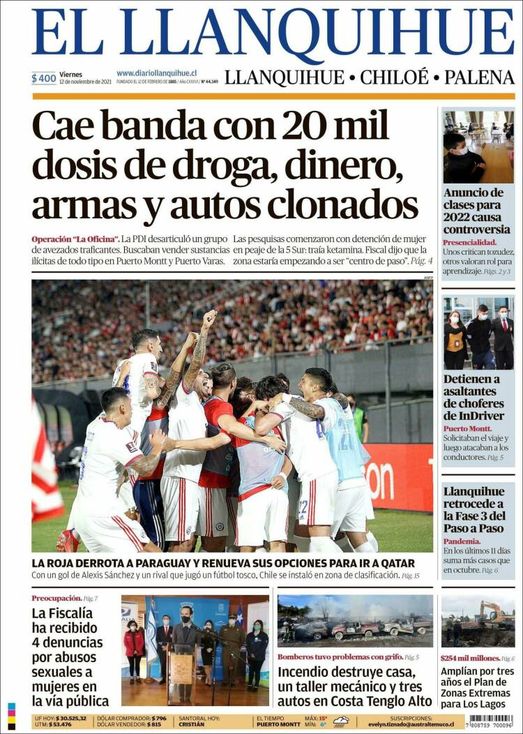 Portada de El Llanquihue (Chile)