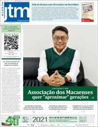 Portada de Jornal Tribuna de Macau (China)