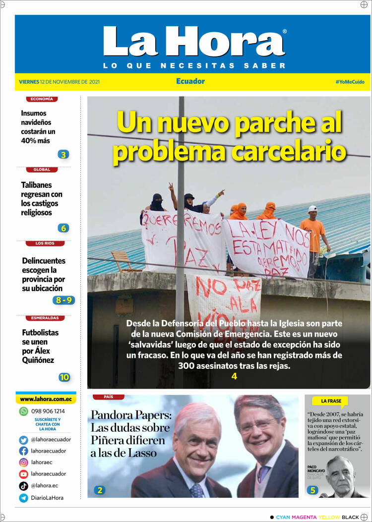 Portada de La Hora - Ecuador (Ecuador)