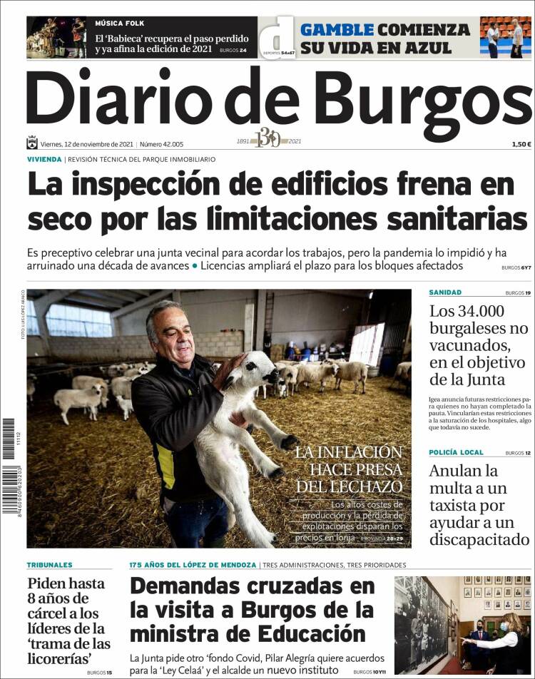 Portada de Diario de Burgos (Espa&ntilde;a)