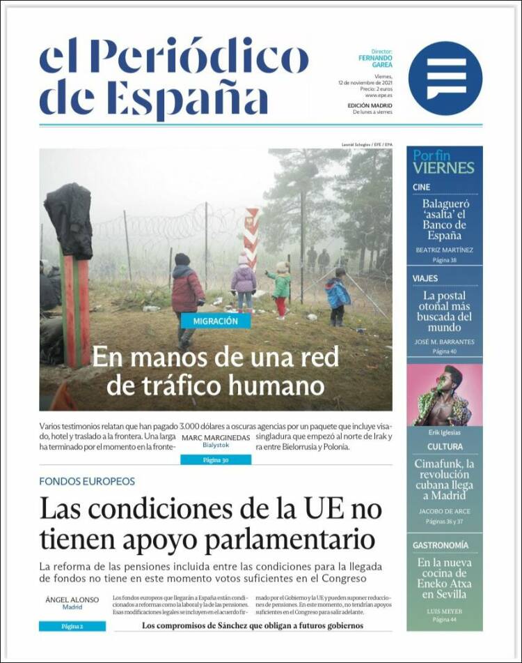 Portada de El Periódico de España (Espa&ntilde;a)