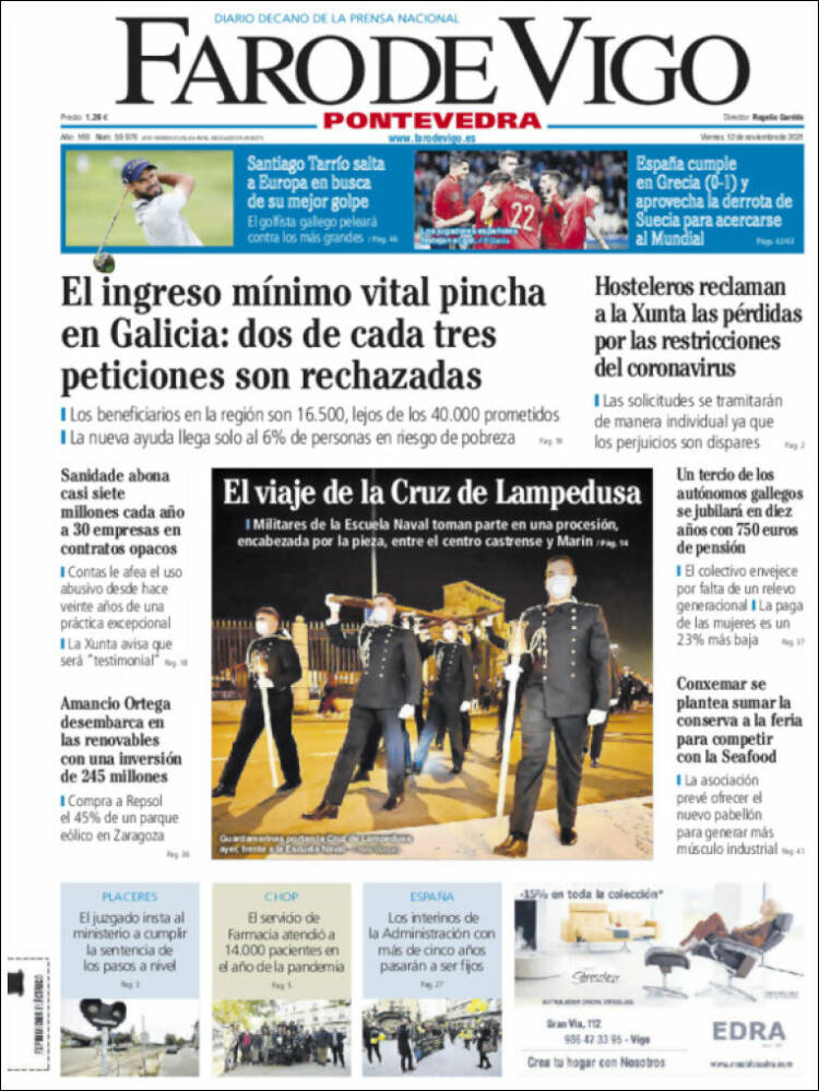 Portada de El Faro de Vigo - Pontevedra (Espa&ntilde;a)