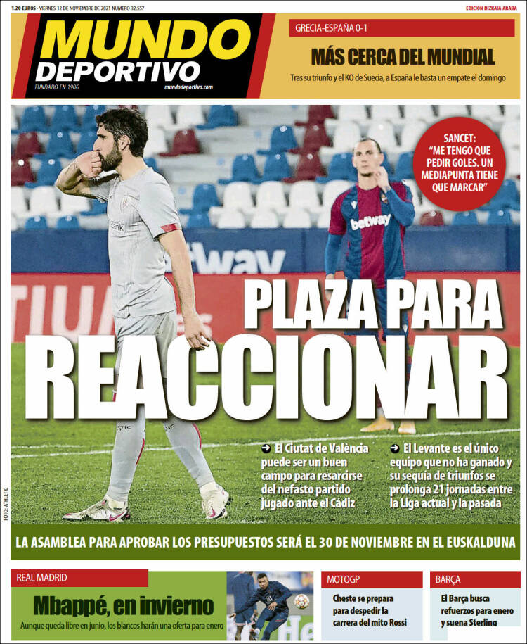 Portada de Mundo Deportivo Bizkaia (Espa&ntilde;a)