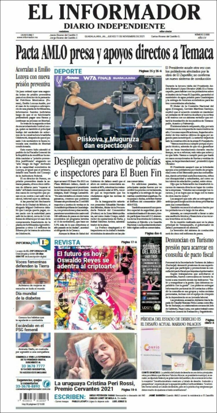 Portada de El Informador (México)