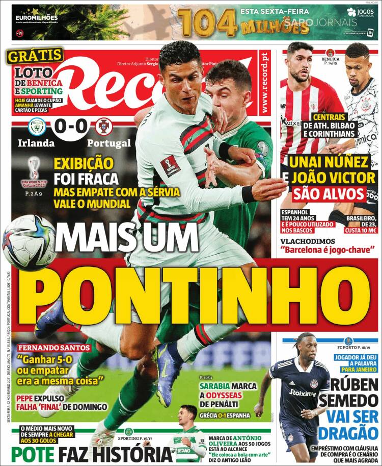 Portada de Record (Portugal)