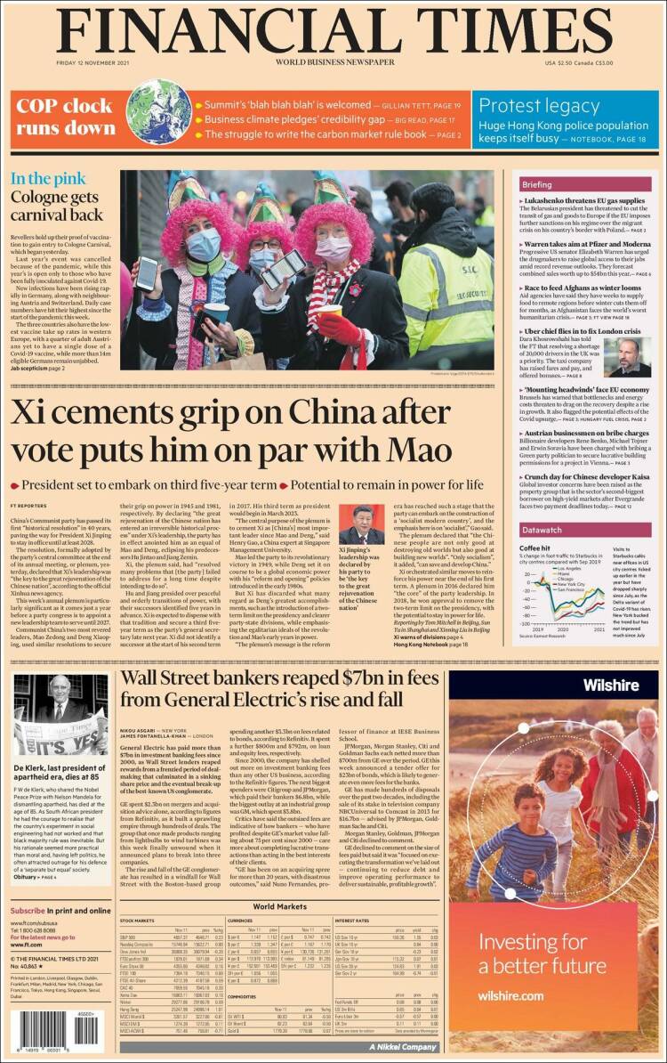 Portada de Financial Times - USA (États-Unis)