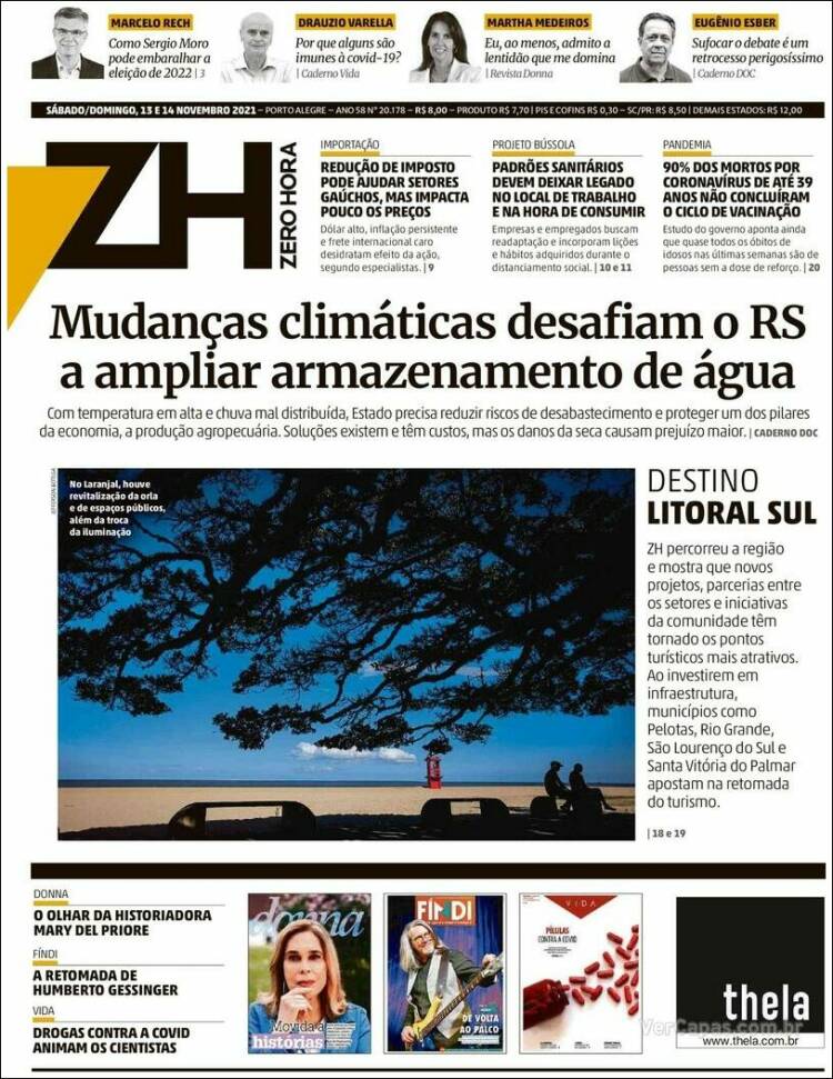Portada de Zero Hora (Brasil)