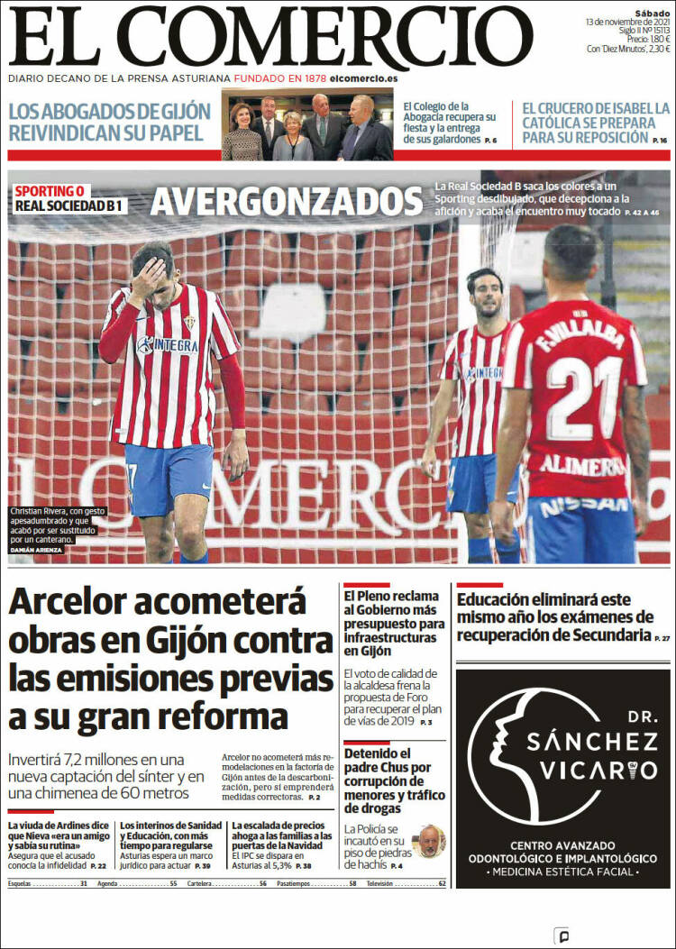 Portada de El Comercio - Gijón (Espa&ntilde;a)