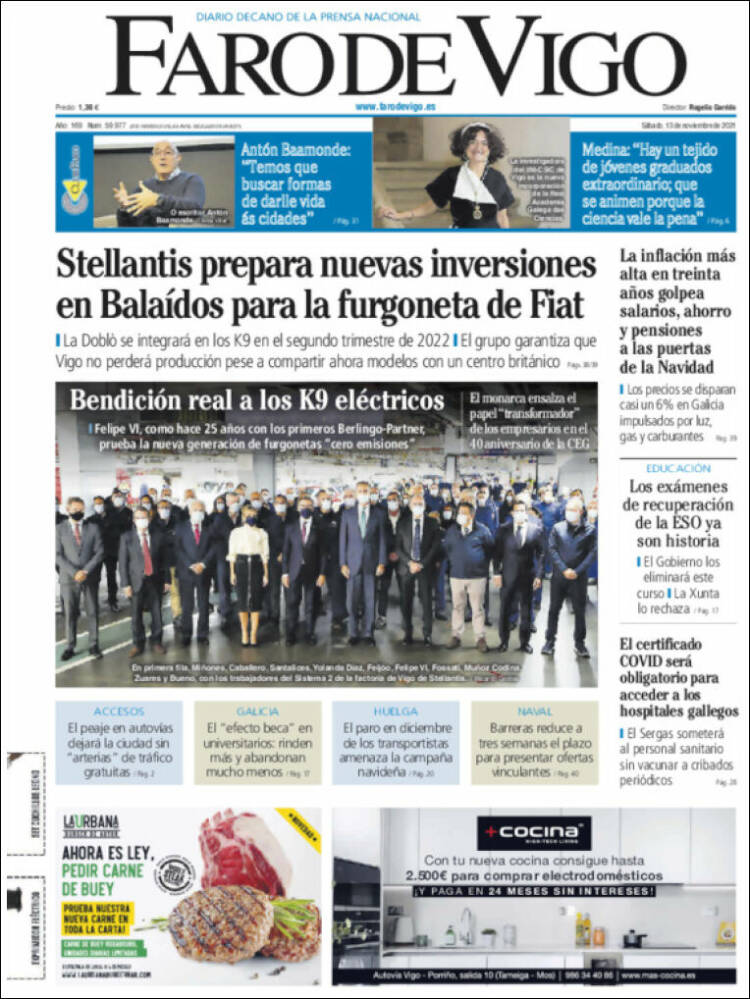 Portada de Faro de Vigo (Espa&ntilde;a)