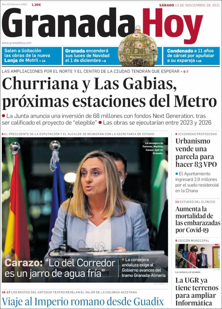 Portada de Granada Hoy (Espa&ntilde;a)