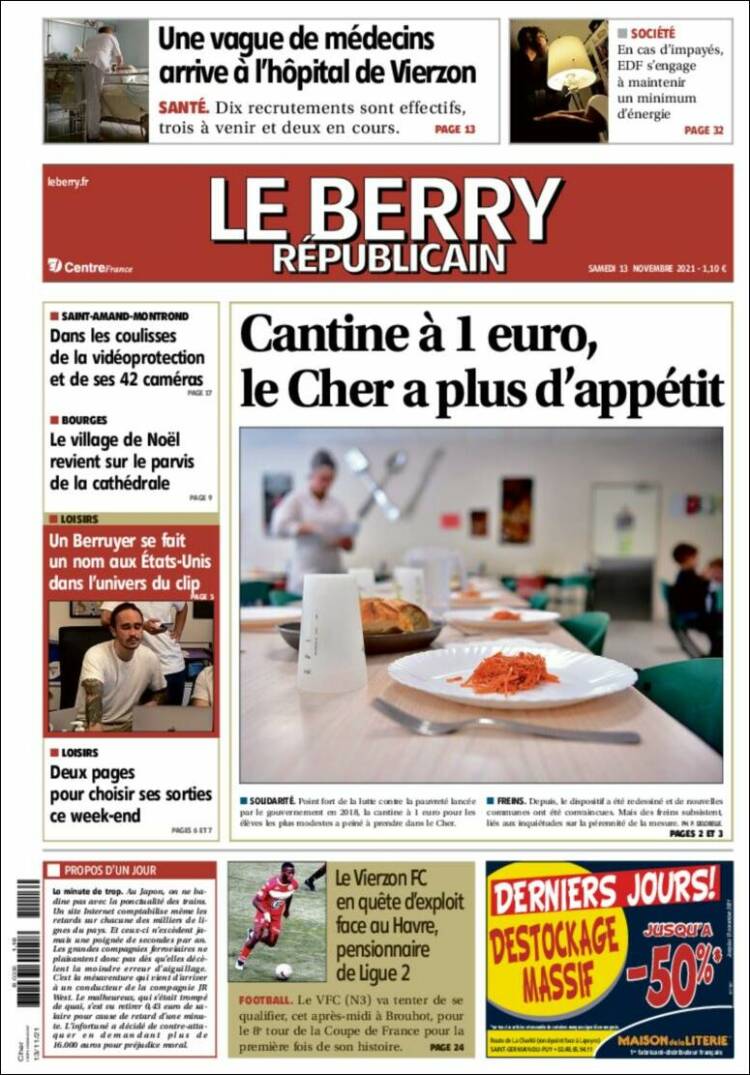 Portada de Berry Republicain (Francia)