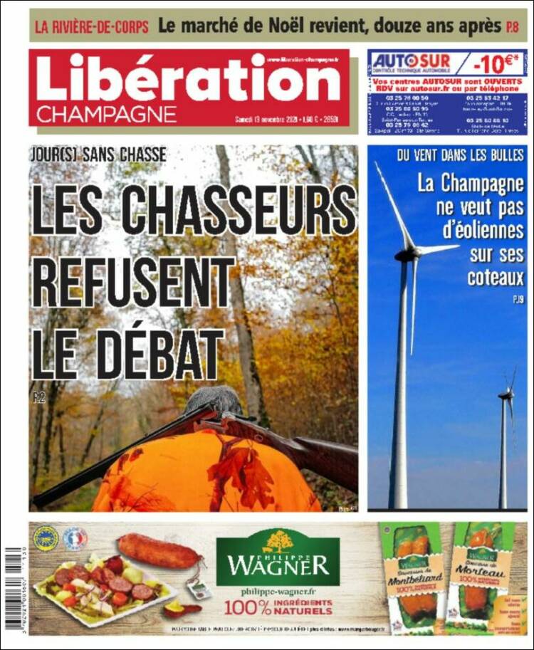 Portada de Libération Champagne (Francia)