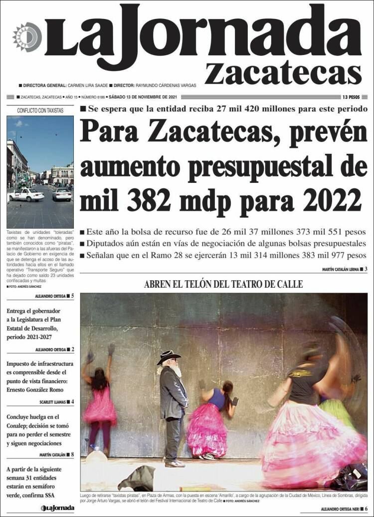 Portada de Jornada de Zacatecas (M&eacute;xico)